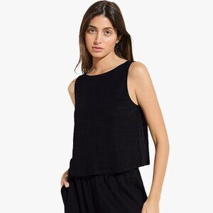 Eberjey Linen Cropped Tank Top